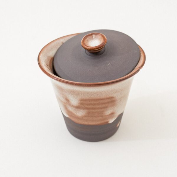 Ceramiczny Gaiwan do Parzenia Herbaty Stylem Gong Fu Cha Szary