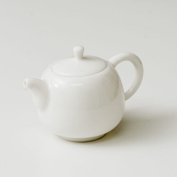 Porcelanowy Czajniczek do Zaparzania Herbaty Stylem Gong Fu Cha w Kolorze Białym