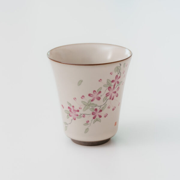 Ceramiczna Czarka Ręcznie Malowana Kwiaty
