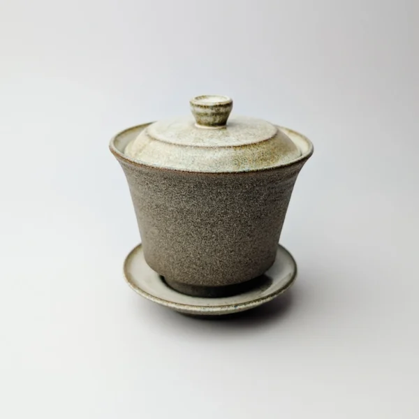 Popielaty Gaiwan Ceramiczny do Rytuału Herbacianego