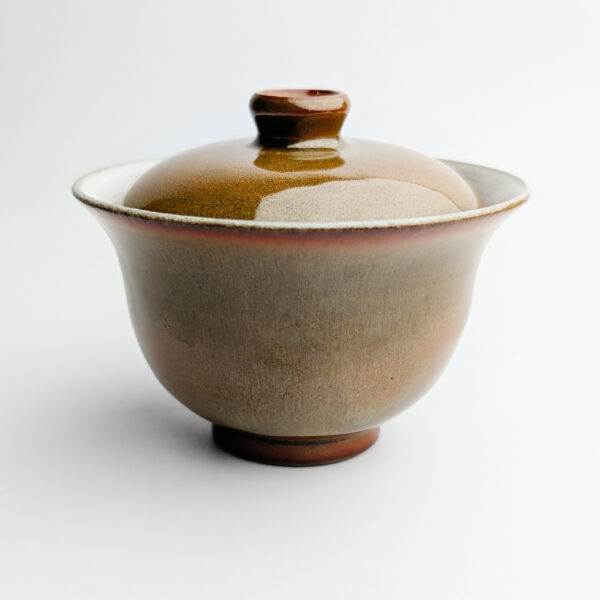 Marchewkowy Gaiwan Ceramiczny do Rytuału Herbacianego